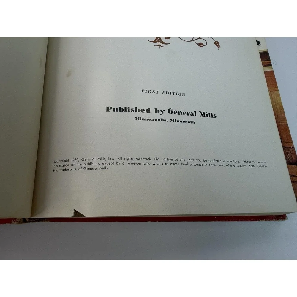 Betty Crocker's Picture Cook Book 1st Edition 1st Printing Hardcover 1950